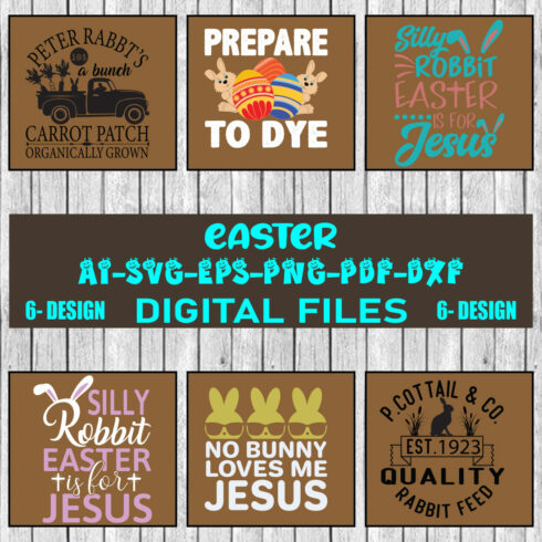 Happy Easter SVG Bundle, Easter SVG, Easter quotes, Easter Bunny svg, Easter Egg svg, Easter png, Spring svg, Vol-07 cover image.