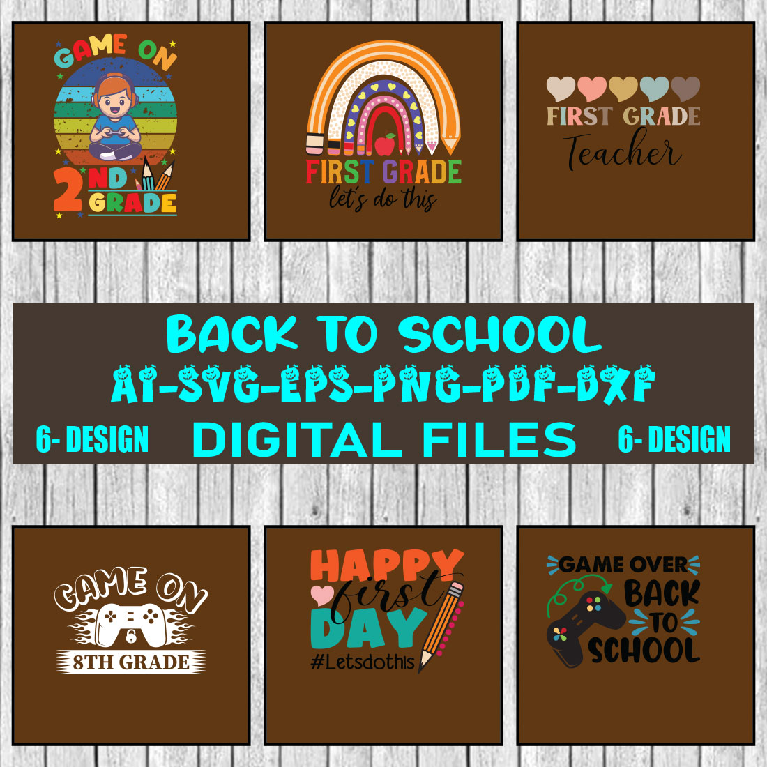 Back To School T-shirt Design Bundle Vol-2 cover image.