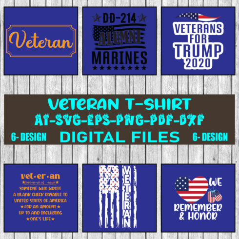 Veteran T-shirt Design Bundle Vol-8 cover image.