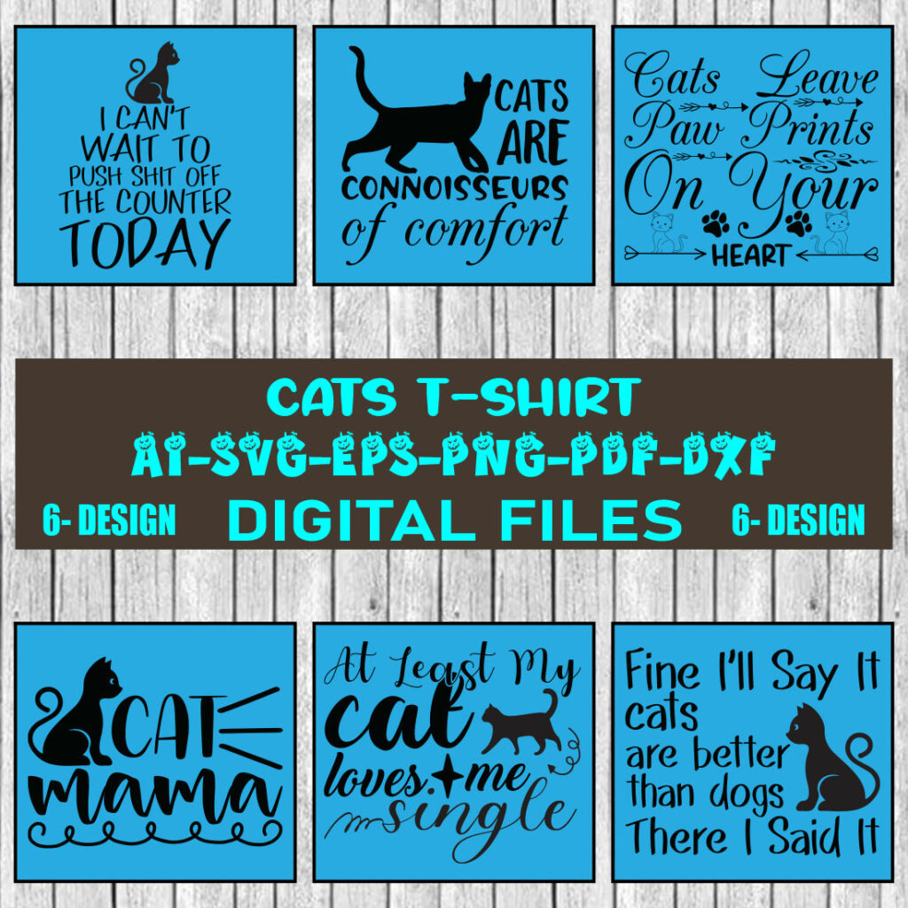 Cats Tshirt Design Bundle Vol1 MasterBundles