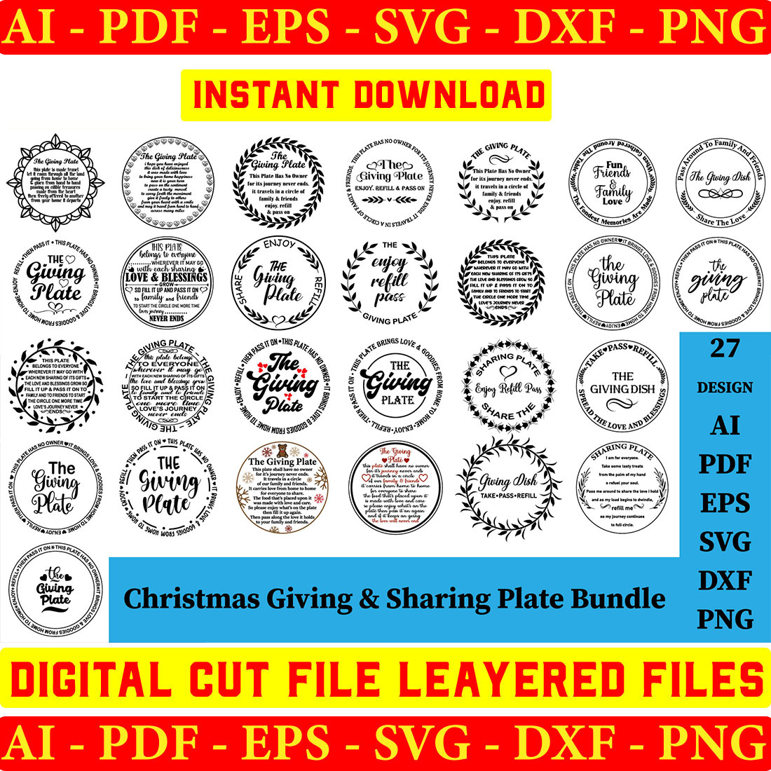 Christmas Giving & Sharing Plate Bundle cover image.