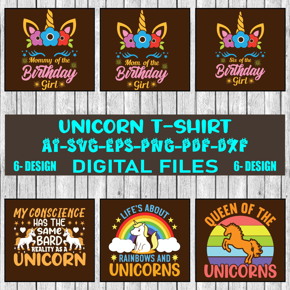 Unicorn T-shirt Design Bundle Vol-3 cover image.