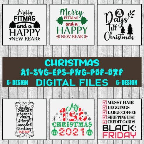 Christmas SVG Design Bundle Vol-52 cover image.