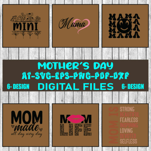 Mothers Day SVG Bundle, mom life svg, Mother's Day, mama svg, Mommy and Me svg, mum svg, Vol-04 cover image.