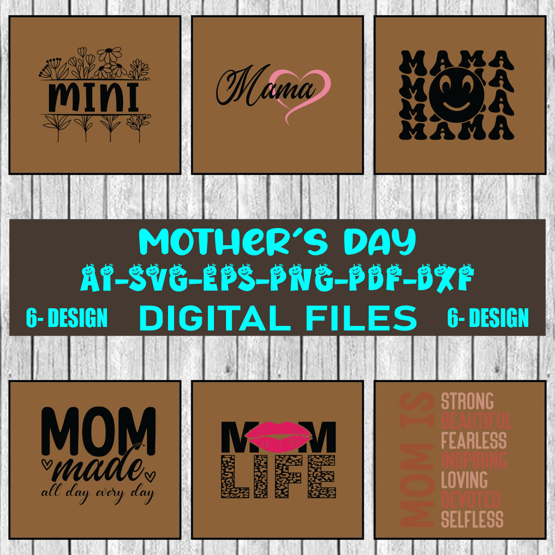 Mothers Day SVG Bundle, mom life svg, Mother's Day, mama svg, Mommy and Me svg, mum svg, Vol-04 cover image.