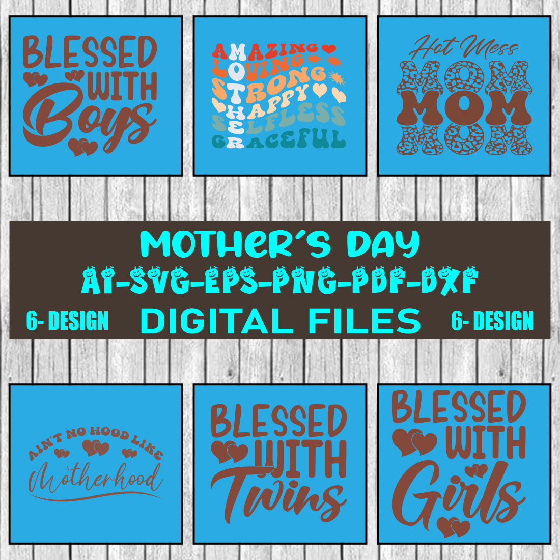 Mothers Day SVG Bundle, mom life svg, Mother's Day, mama svg, Mommy and Me svg, mum svg, Vol-07 cover image.