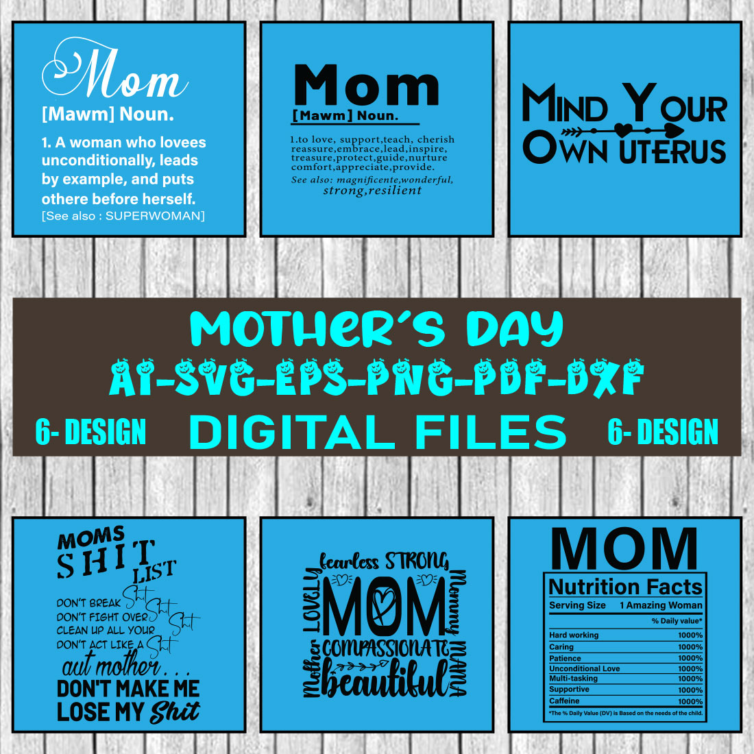 Mother's Day SVG Files Vol-02 cover image.