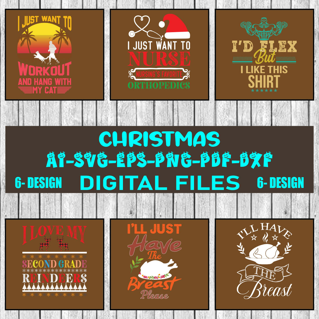 Christmas SVG Design Bundle Vol-15 cover image.