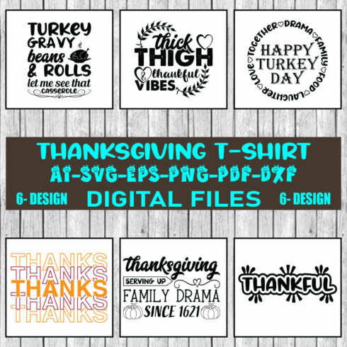 Thanksgiving T-shirt Design Bundle Vol-8 cover image.