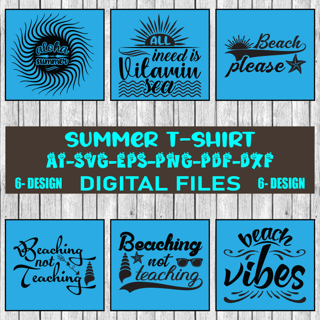 Summer T-shirt Design Bundle Vol-1 cover image.