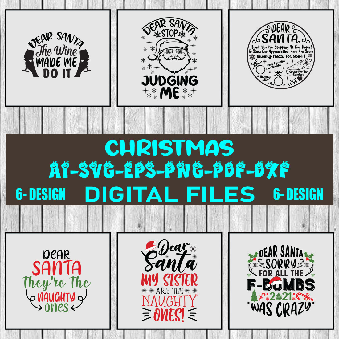 Christmas SVG Design Bundle Vol-42 cover image.