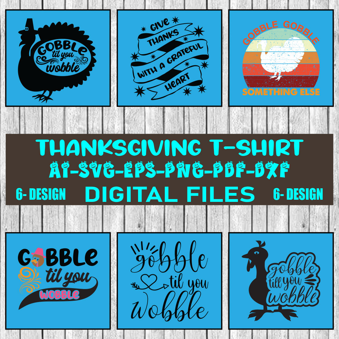 Thanksgiving T-shirt Design Bundle Vol-3 cover image.