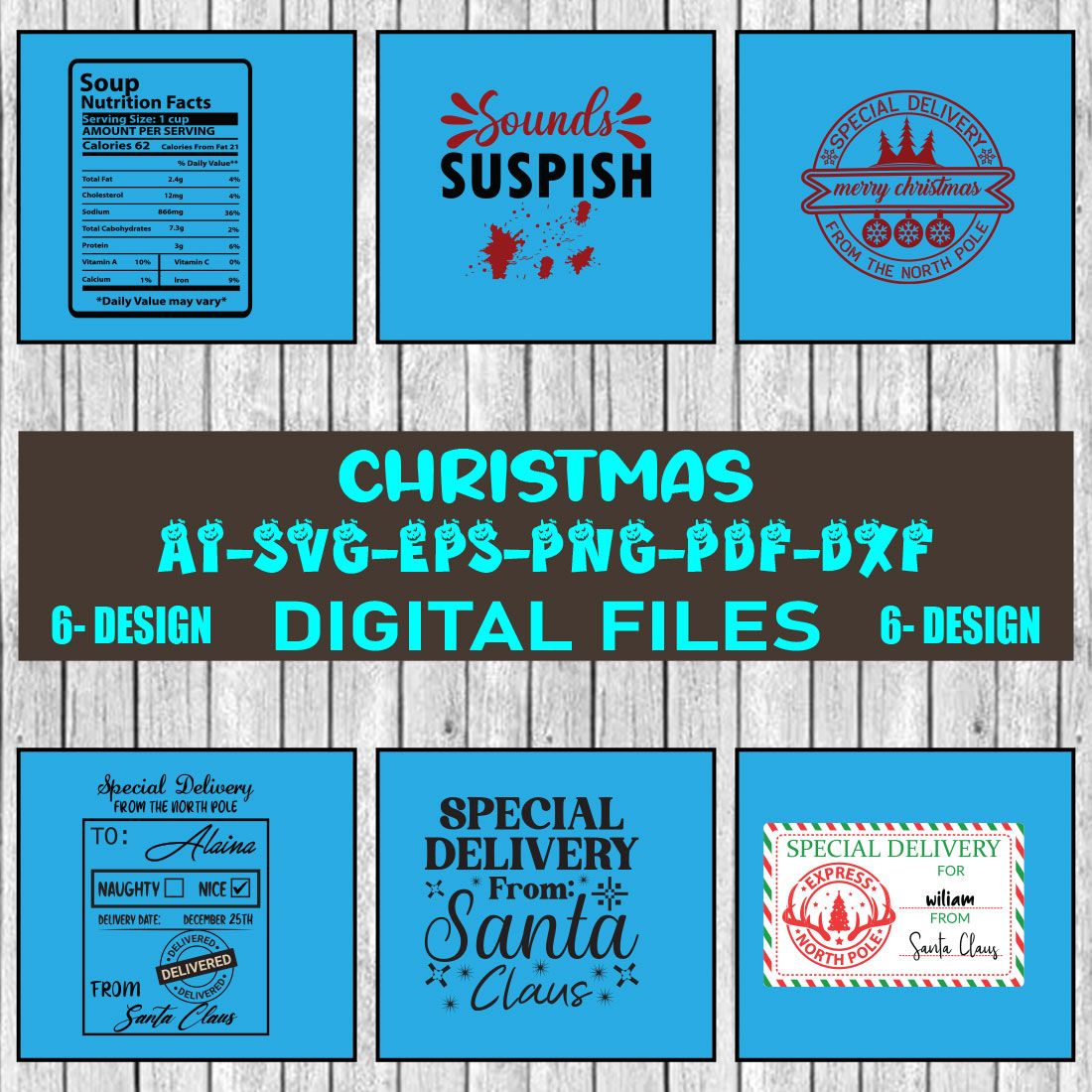 Christmas SVG Design Bundle Vol-63 cover image.