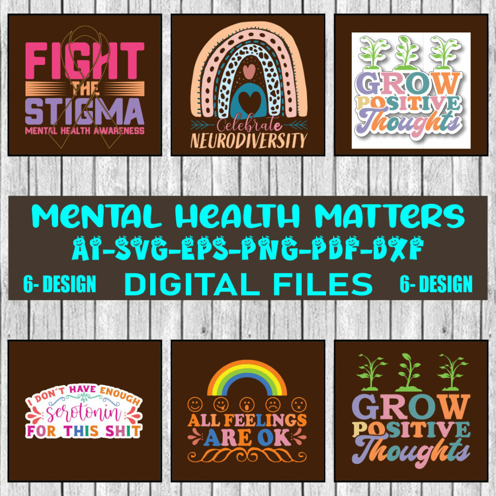 Mental Health Matters SVG Designs Bundle Vol-01 - MasterBundles