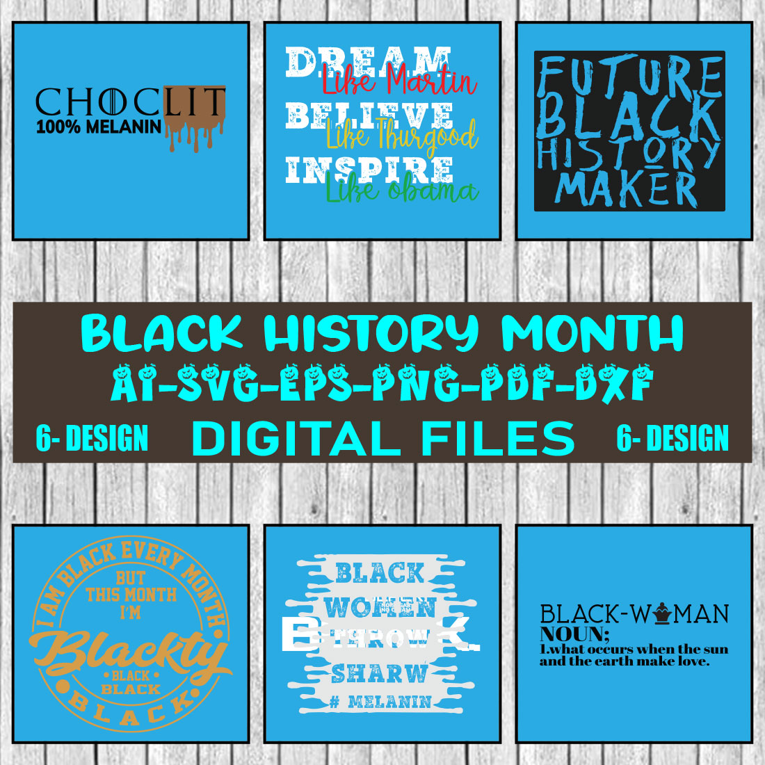 Black History Month Bundle SVG Files Vol-05 cover image.