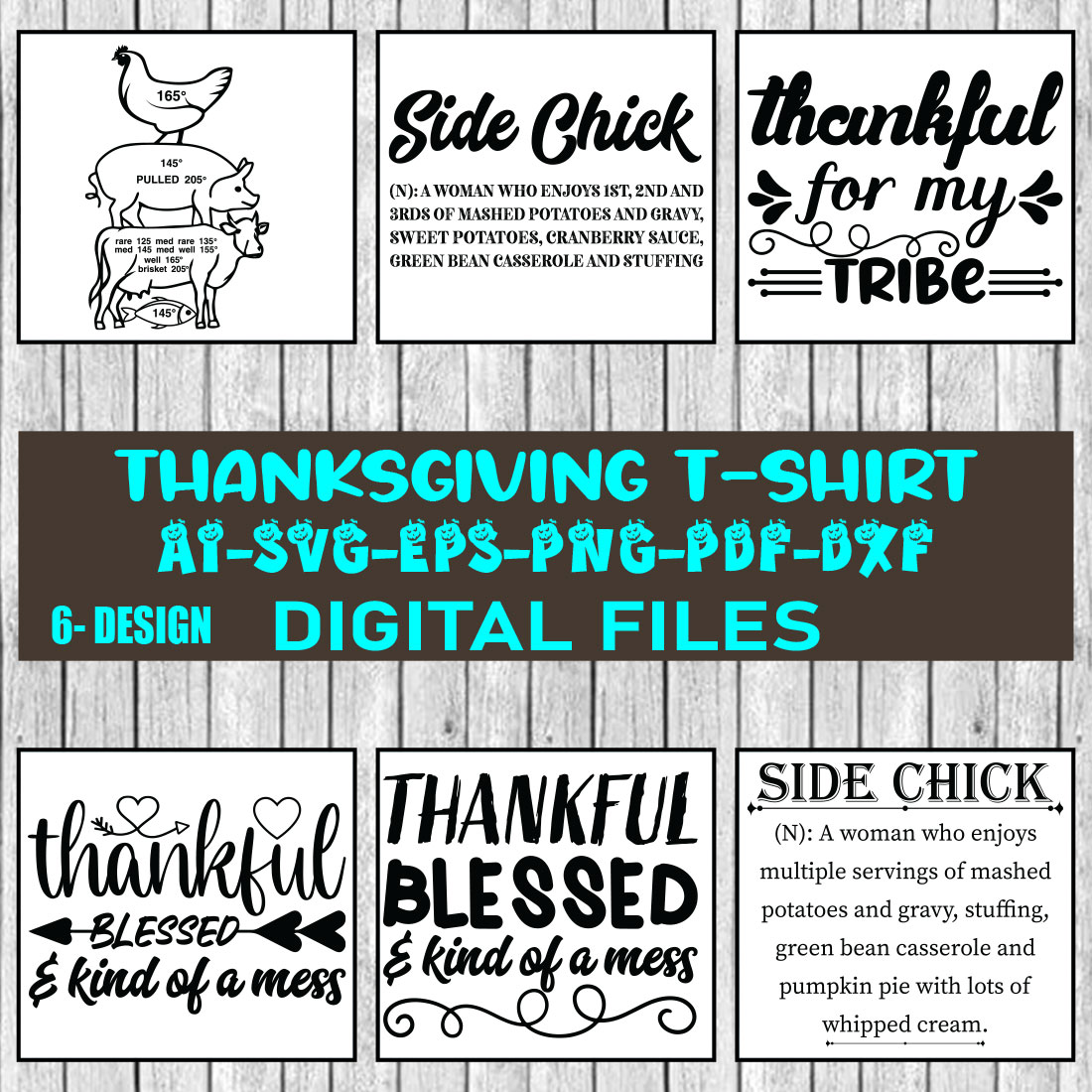 Thanksgiving T-shirt Design Bundle Vol-6 cover image.