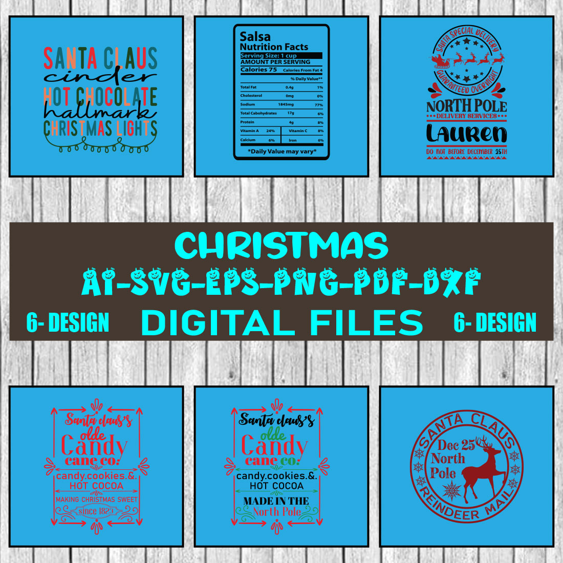 Christmas SVG Design Bundle Vol-60 cover image.