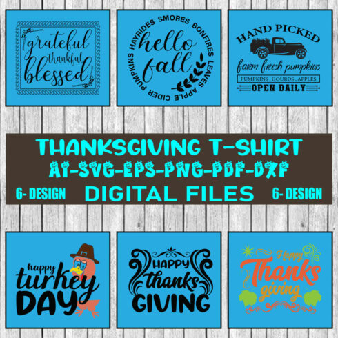 Thanksgiving T-shirt Design Bundle Vol-4 cover image.