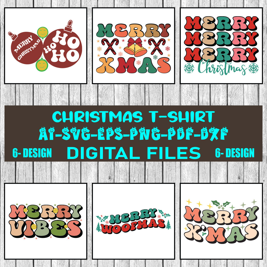 Christmas T-shirt Design Bundle Vol-8 cover image.