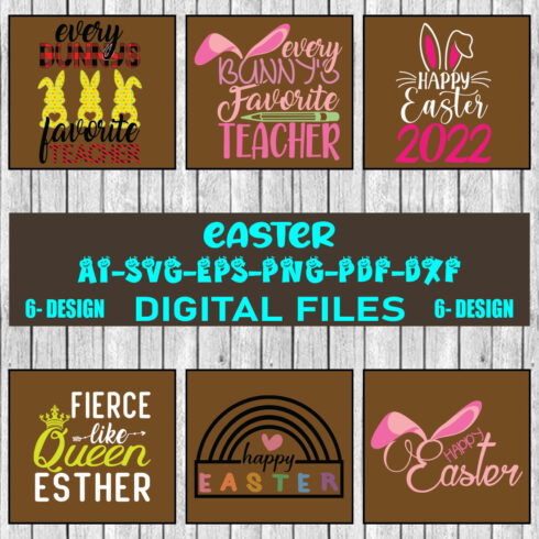 Happy Easter SVG Bundle, Easter SVG, Easter quotes, Easter Bunny svg, Easter Egg svg, Easter png, Spring svg, Vol-05 cover image.