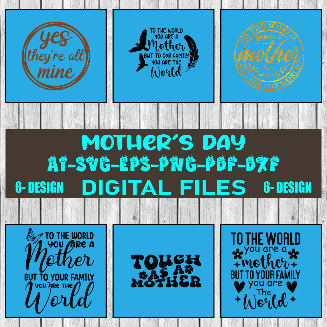 Mothers Day SVG Bundle, mom life svg, Mother's Day, mama svg, Mommy and Me svg, mum svg, Vol-06 cover image.