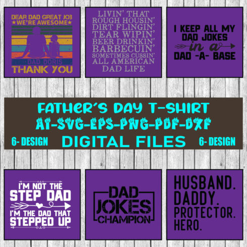 Father's Day T-shirt Design Bundle Vol-8 cover image.