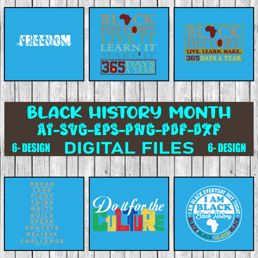 Black History Month Bundle SVG Files Vol-02 cover image.