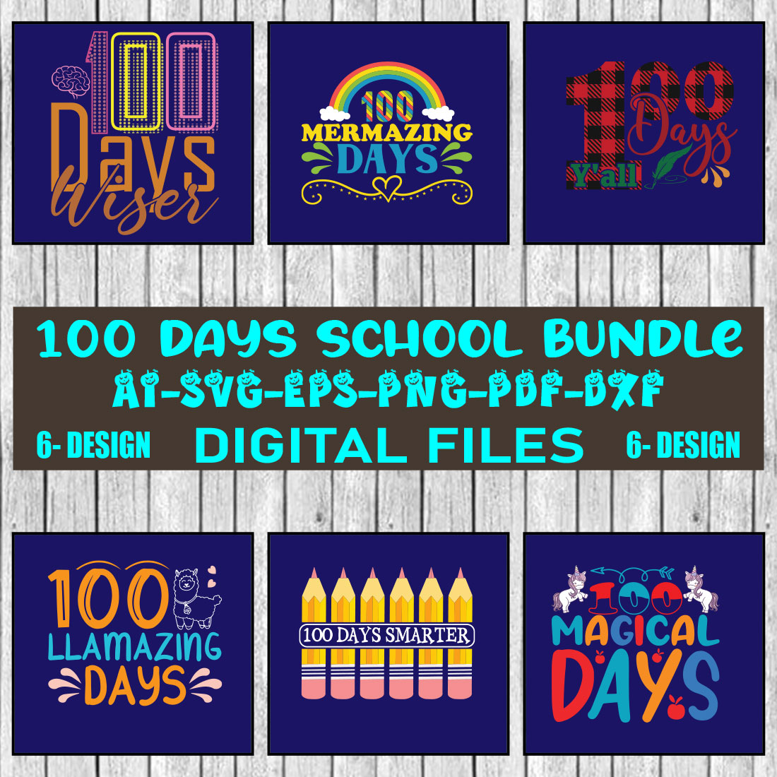 100 Days School T-shirt Design Bundle Vol-3 cover image.