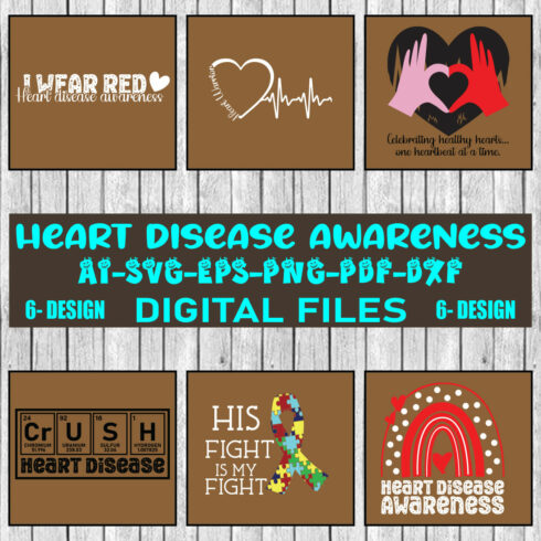 Heart Disease Awareness SVG Files Vol-01 cover image.