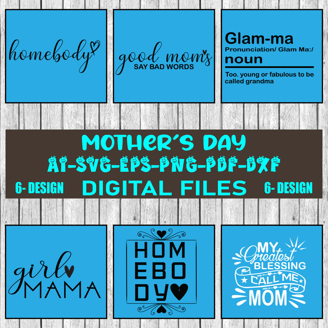 Mother's Day SVG Design Bundle Vol-10 cover image.
