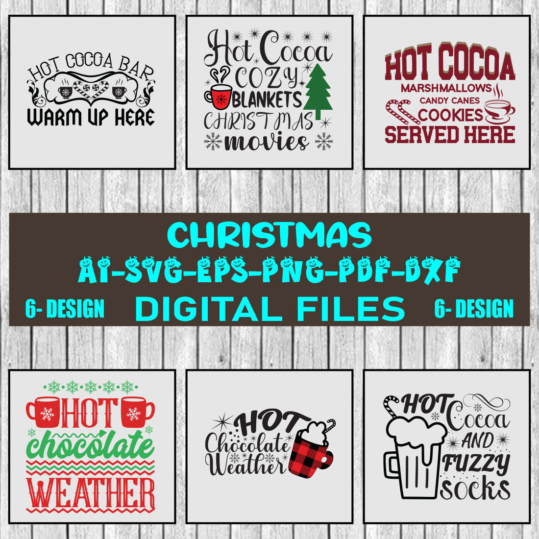 Christmas SVG Design Bundle Vol-44 cover image.