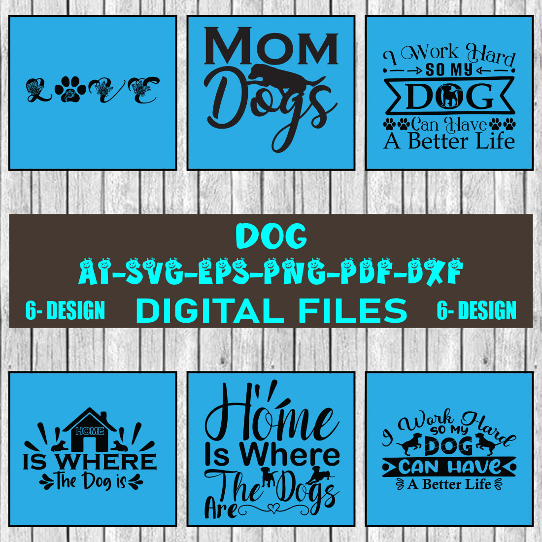 Dog svg bundle hand drawn dog mom svg paw svg dog lover svg fur mom svg pawsitive svg puppy svg dog sayings svg Vol-03 cover image.