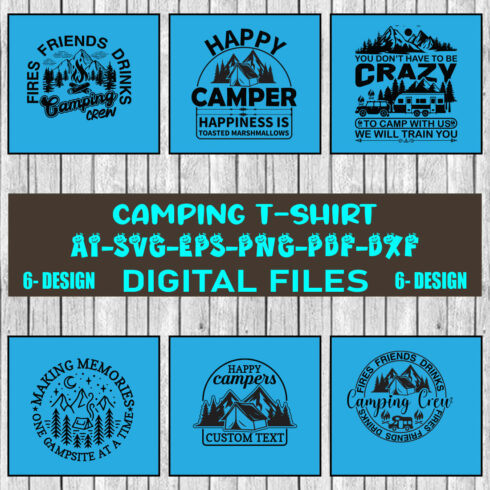 Camping T-shirt Design Bundle Vol-2 cover image.