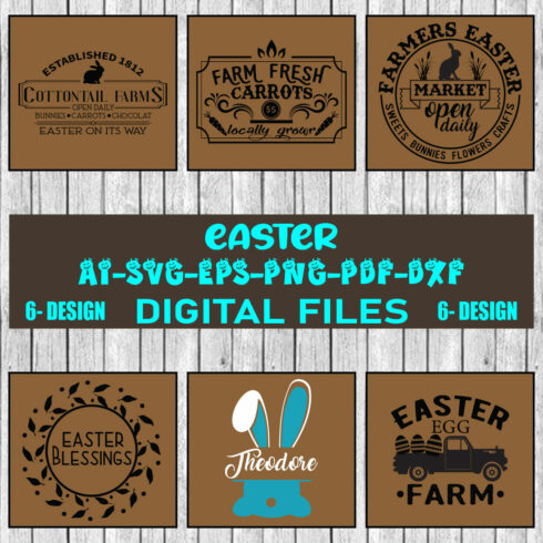 Happy Easter SVG Bundle, Easter SVG, Easter quotes, Easter Bunny svg, Easter Egg svg, Easter png, Spring svg, Vol-10 cover image.