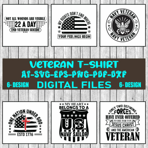Veteran T-shirt Design Bundle Vol-13 cover image.