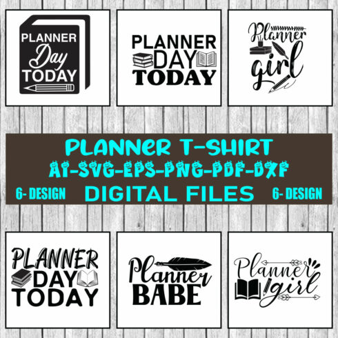 Planner T-shirt Design Bundle Vol-3 cover image.