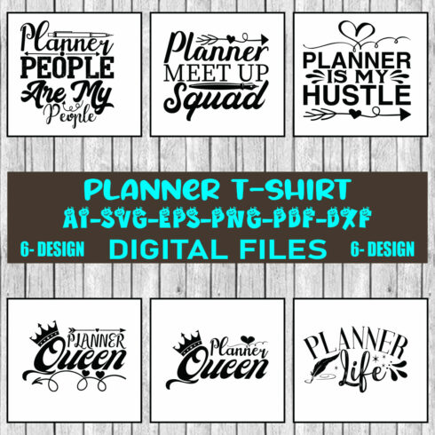 Planner T-shirt Design Bundle Vol-5 cover image.