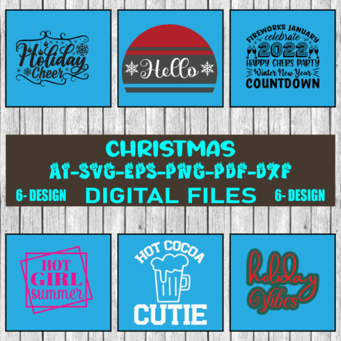 Christmas SVG Design Bundle Vol-54 cover image.