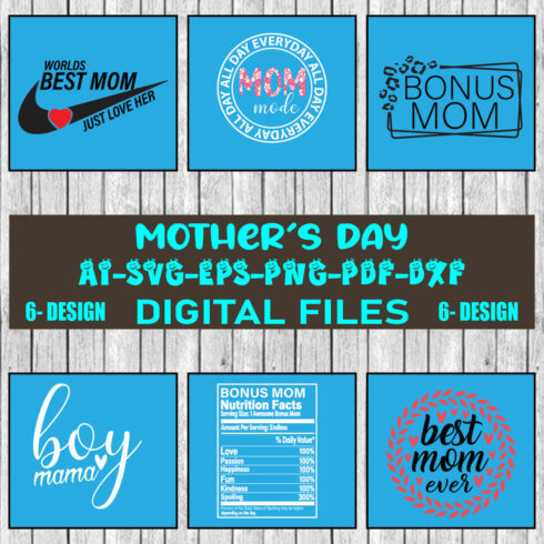 Mother's Day SVG Design Bundle Vol-06 cover image.