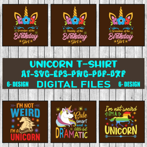 Unicorn T-shirt Design Bundle Vol-2 cover image.