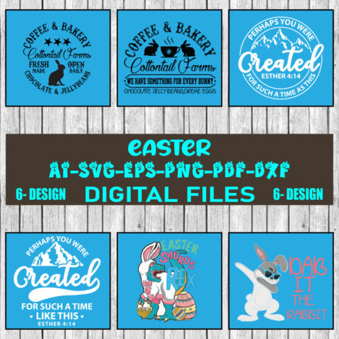 Happy Easter SVG Bundle, Easter SVG, Easter quotes, Easter Bunny svg, Easter Egg svg, Easter png, Spring svg, Vol-04 cover image.