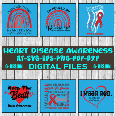 Heart Disease Awareness SVG Files Vol-02 cover image.