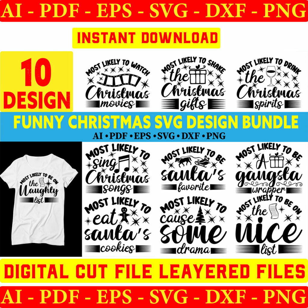 Christmas SVG Bundle / Funny Christmas SVG / Cut File / Cricut / Clip ...