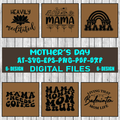 Mothers Day SVG Bundle, mom life svg, Mother's Day, mama svg, Mommy and Me svg, mum svg, Vol-03 cover image.