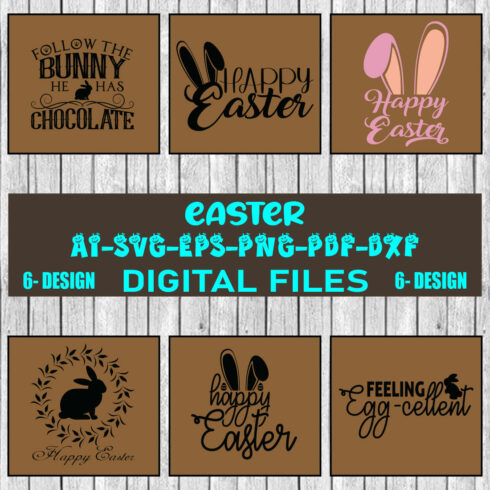 Happy Easter SVG Bundle, Easter SVG, Easter quotes, Easter Bunny svg, Easter Egg svg, Easter png, Spring svg, Vol-11 cover image.