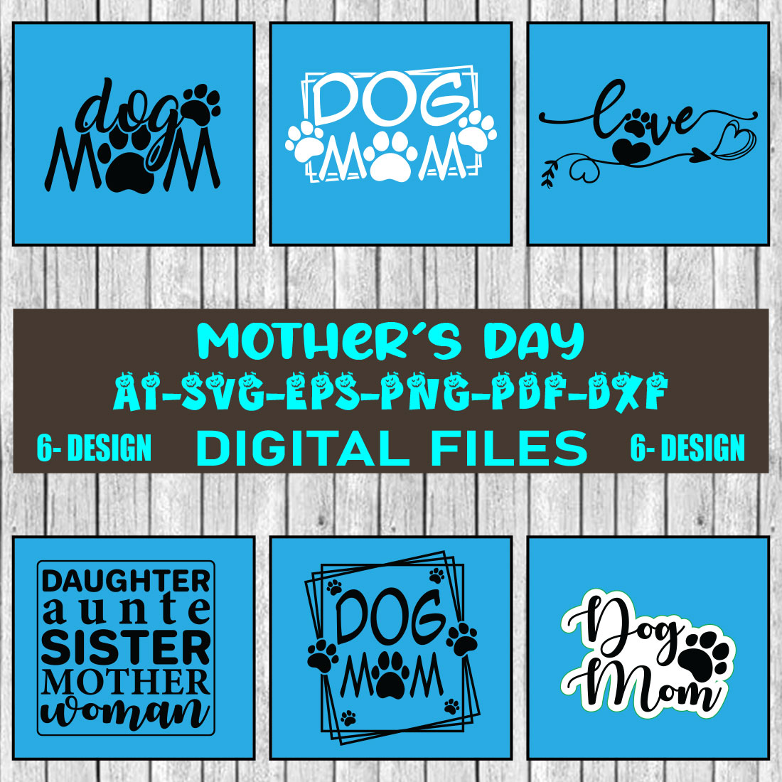 Mother's Day SVG Files Vol-08 cover image.
