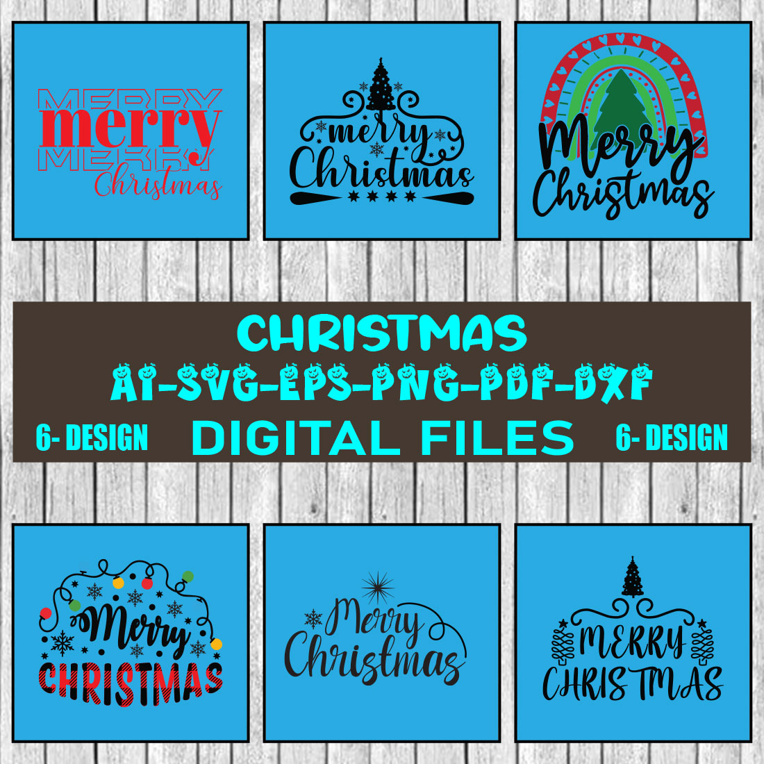 Christmas SVG Design Bundle Vol-06 cover image.