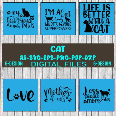 Cat SVG Bundle, Cat Quotes SVG, Mom SVG, Cat Funny Quotes, Mom Life Png, Pet Svg, Cat Lover Svg, Kitten Svg, Svg Cut Files Vol-03 cover image.