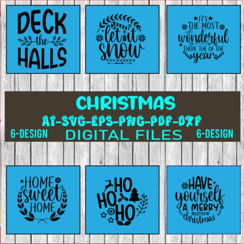 Christmas SVG Bundle Merry Christmas Svg Christmas Svg Christmas Ornaments svg Winter Svg Funny Christmas Bundle svg Instant Download Vol-01 cover image.