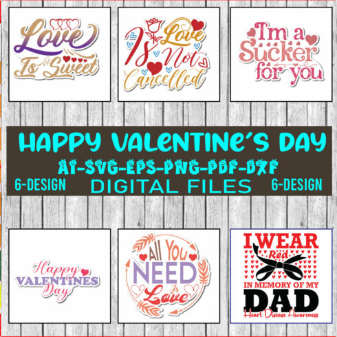 Printable Valentine's Day stickers, Valentines stickers print and cut,Valentines day sticker bundleLove stickers, Happy Valentine Vol-01 cover image.